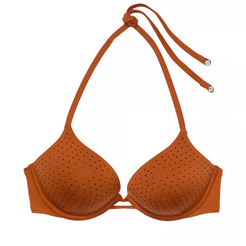 Essential Bombshell Add-2-Cups Diamanté Push-Up Bikini Top 34D - Picture 2 of 4